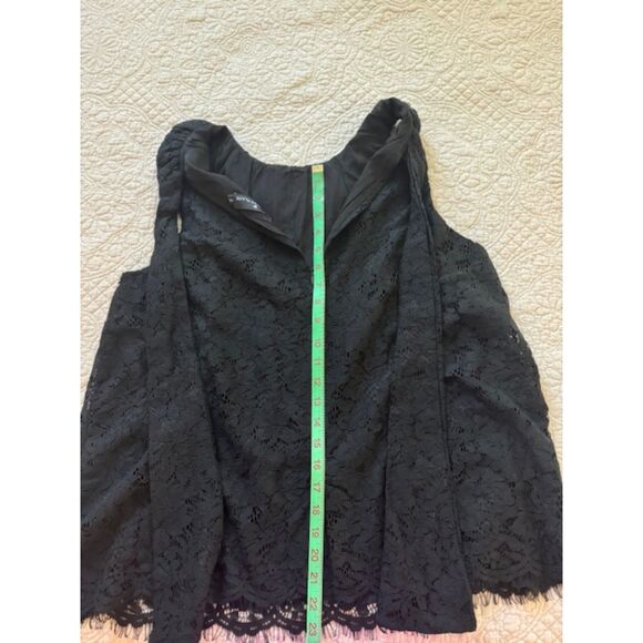 Tuckernuck Pomander Place Black Lace Bow Tie Sleeveless Mason Top, Size XXL - Picture 6 of 7